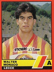 Cromo Walter Monaco - Calciatori d'Italia 1989-1990 - Vallardi