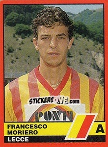 Sticker Francesco Moriero - Calciatori d'Italia 1989-1990 n. 242 - Vallardi