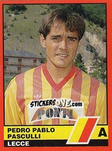 Sticker Pedro Pablo Pasculli - Calciatori d'Italia 1989-1990 - Vallardi