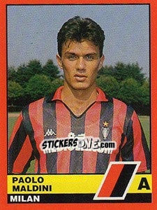 Sticker Paolo Maldini - Calciatori d'Italia 1989-1990 n. 252 - Vallardi