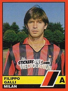 Sticker Filippo Galli - Calciatori d'Italia 1989-1990 n. 253 - Vallardi