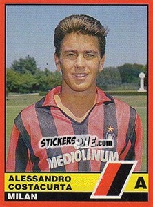 Cromo Alessandro Costacurta - Calciatori d'Italia 1989-1990 - Vallardi