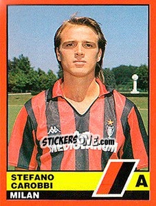 Sticker Stefano Carobbi - Calciatori d'Italia 1989-1990 - Vallardi