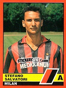Cromo Stefano Salvatori - Calciatori d'Italia 1989-1990 - Vallardi