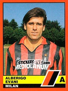 Sticker Alberigo Evani - Calciatori d'Italia 1989-1990 - Vallardi