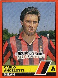 Sticker Carlo Ancelotti - Calciatori d'Italia 1989-1990 - Vallardi