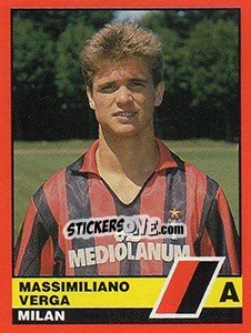 Figurina Massimiliano Verga - Calciatori d'Italia 1989-1990 - Vallardi