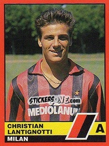 Sticker Christian Lantignotti - Calciatori d'Italia 1989-1990 n. 264 - Vallardi