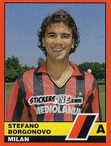 Figurina Stefano Borgonovo - Calciatori d'Italia 1989-1990 - Vallardi