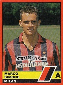 Cromo Marco Simone - Calciatori d'Italia 1989-1990 - Vallardi