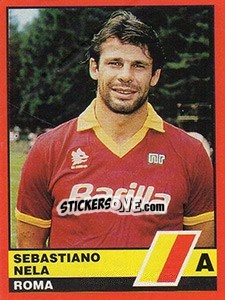 Figurina Sebastiano Nela - Calciatori d'Italia 1989-1990 - Vallardi