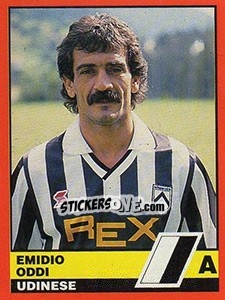 Sticker Emidio Oddi - Calciatori d'Italia 1989-1990 n. 338 - Vallardi