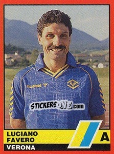 Sticker Luciano Favaro - Calciatori d'Italia 1989-1990 n. 356 - Vallardi