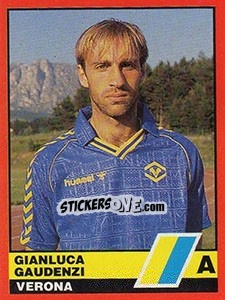 Sticker Gianluca Gaudenzi - Calciatori d'Italia 1989-1990 n. 363 - Vallardi