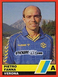 Figurina Pietro Fanna - Calciatori d'Italia 1989-1990 - Vallardi