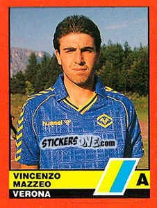 Figurina Vincenzo Mazzeo - Calciatori d'Italia 1989-1990 - Vallardi