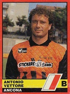 Sticker Antonio Vettore - Calciatori d'Italia 1989-1990 n. 373 - Vallardi