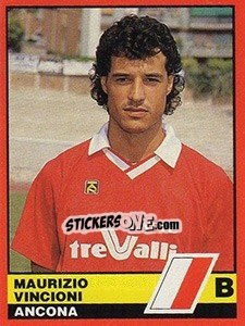 Sticker Maurizio Vincioni - Calciatori d'Italia 1989-1990 n. 375 - Vallardi