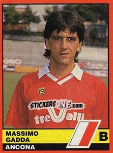 Sticker Massimo Gadda - Calciatori d'Italia 1989-1990 n. 380 - Vallardi