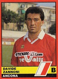 Figurina Davide Zannoni - Calciatori d'Italia 1989-1990 - Vallardi