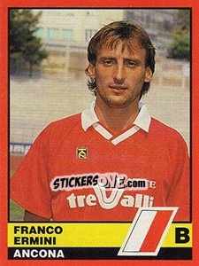 Sticker Franco Ermini - Calciatori d'Italia 1989-1990 - Vallardi