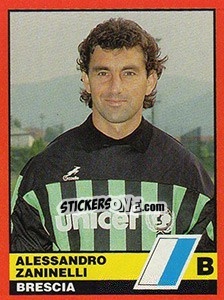 Cromo Alessandro Zaninelli - Calciatori d'Italia 1989-1990 - Vallardi