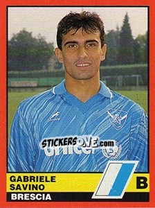 Figurina Gabriele Savino - Calciatori d'Italia 1989-1990 - Vallardi