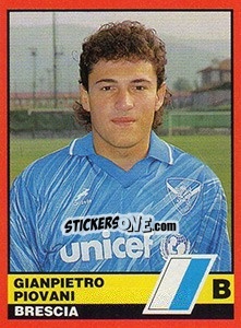 Sticker Gianpietro Piovani - Calciatori d'Italia 1989-1990 n. 420 - Vallardi