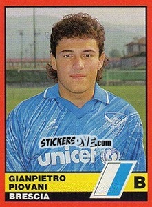 Cromo Gianpietro Piovani - Calciatori d'Italia 1989-1990 - Vallardi