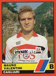 Sticker Mauro Valentini - Calciatori d'Italia 1989-1990 n. 425 - Vallardi