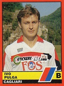 Cromo Ivo Pulga - Calciatori d'Italia 1989-1990 - Vallardi