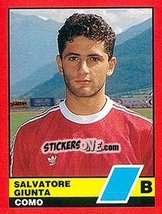 Sticker Salvatore Giunta - Calciatori d'Italia 1989-1990 - Vallardi