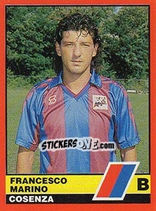 Sticker Francesco Marino - Calciatori d'Italia 1989-1990 n. 458 - Vallardi