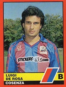 Sticker Luigi De Rosa - Calciatori d'Italia 1989-1990 n. 467 - Vallardi