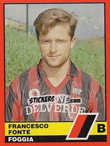 Figurina Francesco Fonte - Calciatori d'Italia 1989-1990 - Vallardi