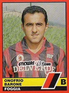 Sticker Onofrio Barone - Calciatori d'Italia 1989-1990 - Vallardi