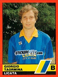 Cromo Giorgio Taormina - Calciatori d'Italia 1989-1990 - Vallardi
