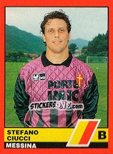 Cromo Stefano Ciucci - Calciatori d'Italia 1989-1990 - Vallardi