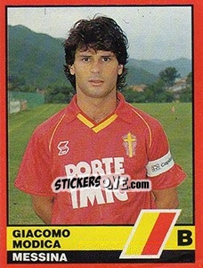 Figurina Giacomo Modica - Calciatori d'Italia 1989-1990 - Vallardi
