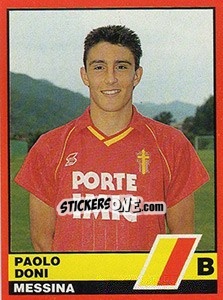 Sticker Paolo Doni - Calciatori d'Italia 1989-1990 n. 498 - Vallardi