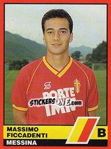 Cromo Massimo Ficcadenti - Calciatori d'Italia 1989-1990 - Vallardi