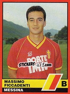 Sticker Massimo Ficcadenti - Calciatori d'Italia 1989-1990 n. 499 - Vallardi