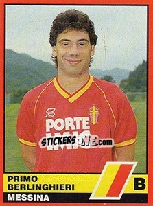 Sticker Primo Berlinghieri - Calciatori d'Italia 1989-1990 - Vallardi
