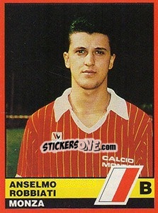 Cromo Anselmo Robbiati - Calciatori d'Italia 1989-1990 - Vallardi