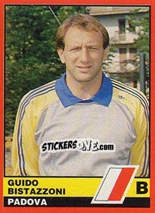 Cromo Guido Bistazzoni - Calciatori d'Italia 1989-1990 - Vallardi