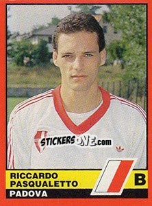 Cromo Riccardo Pasqualetto - Calciatori d'Italia 1989-1990 - Vallardi