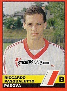 Sticker Riccardo Pasqualetto - Calciatori d'Italia 1989-1990 n. 518 - Vallardi