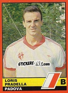 Sticker Loris Pradella - Calciatori d'Italia 1989-1990 n. 525 - Vallardi