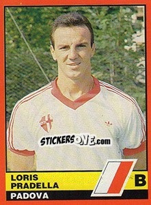 Sticker Loris Pradella - Calciatori d'Italia 1989-1990 - Vallardi