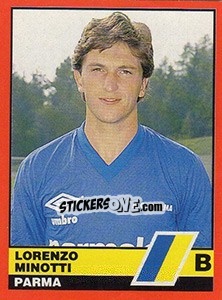 Cromo Lorenzo Minotti - Calciatori d'Italia 1989-1990 - Vallardi